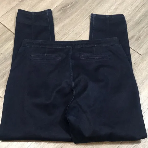 NYDJ DarkWash Leggings w/ faux pockets &amp; zipper Fly size 14