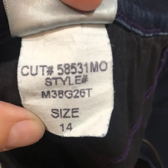 NYDJ DarkWash Leggings w/ faux pockets &amp; zipper Fly size 14