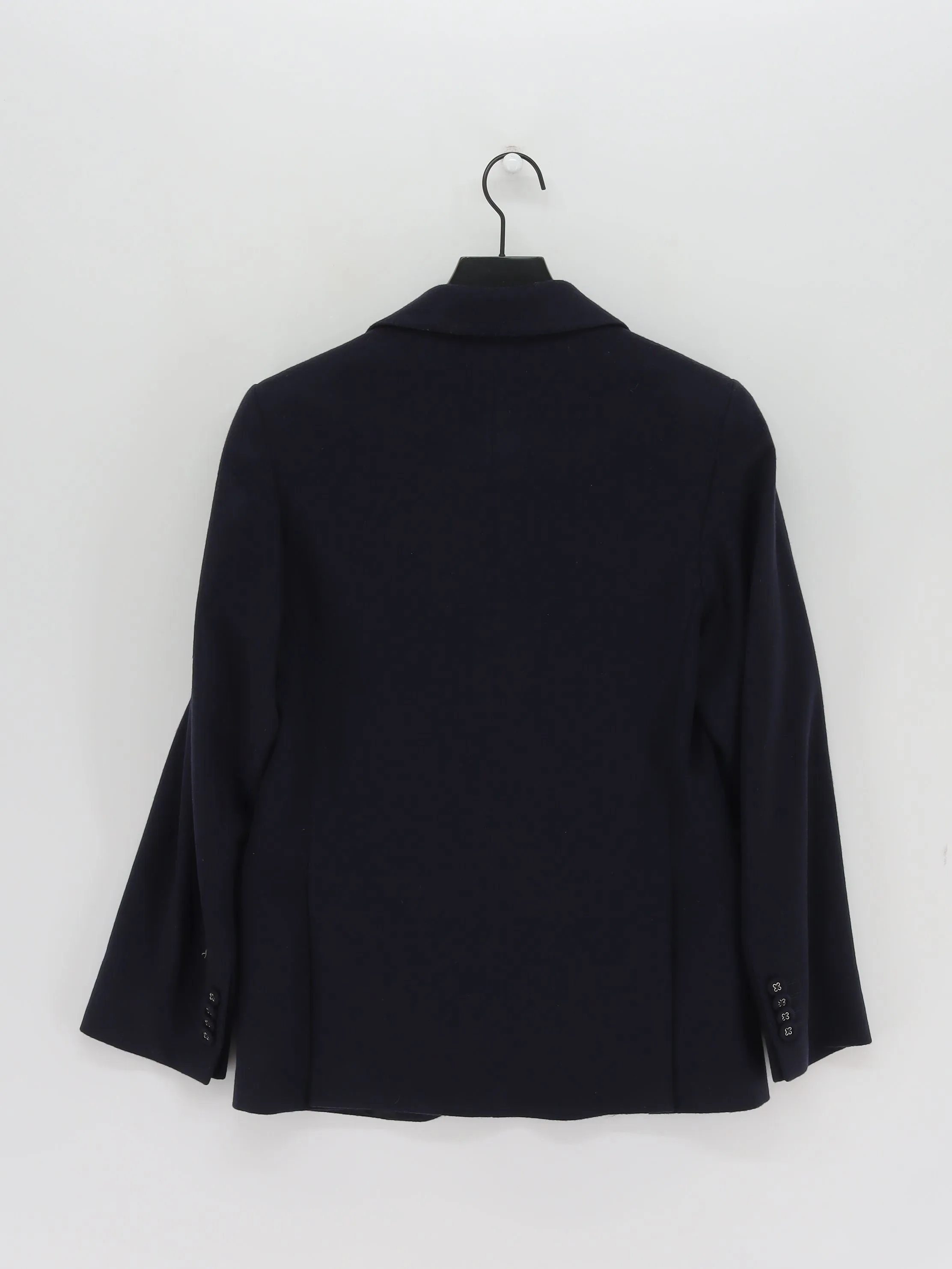 Officine Générale Women's Blazer UK 12 Blue Wool with Cashmere, Viscose