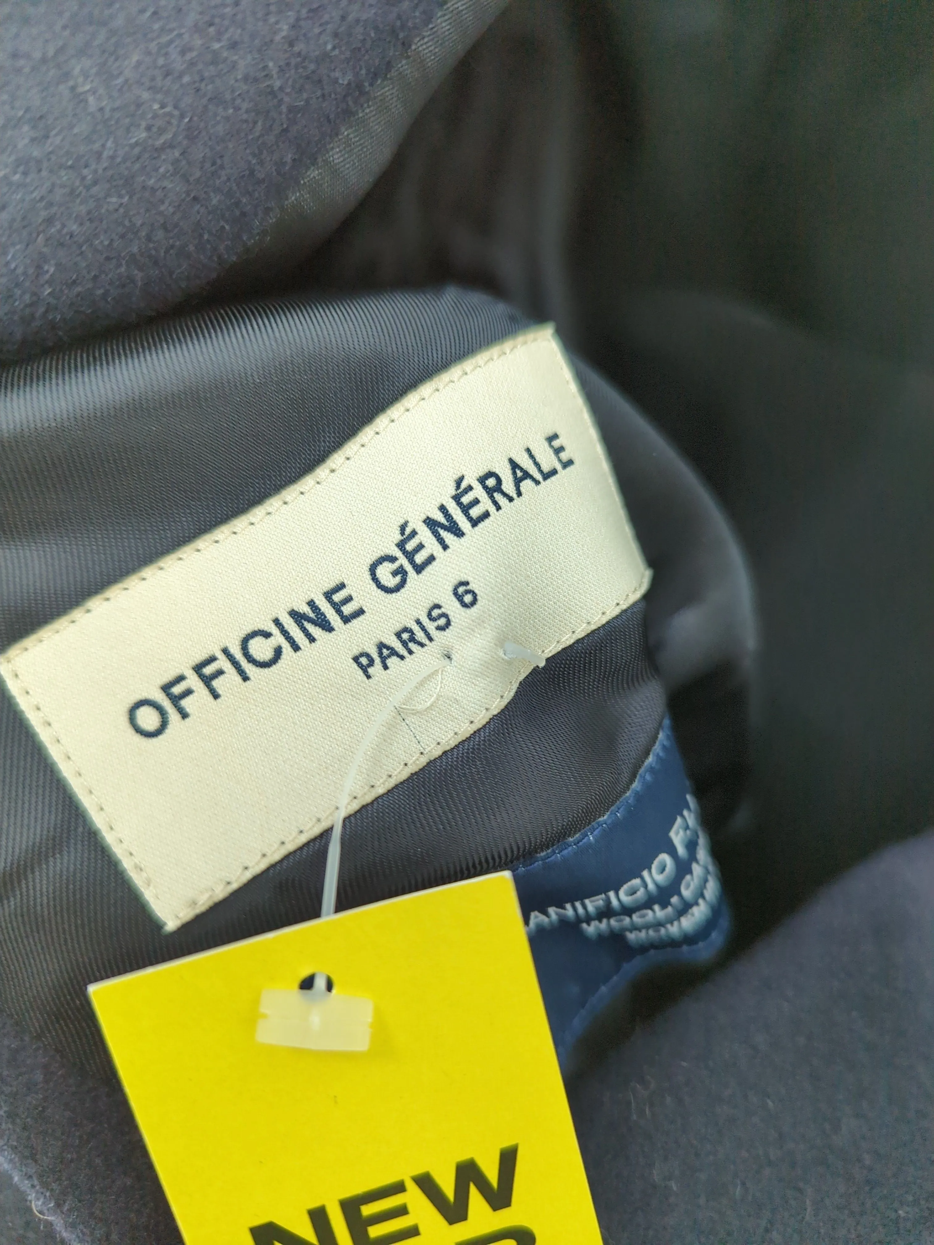 Officine Générale Women's Blazer UK 12 Blue Wool with Cashmere, Viscose