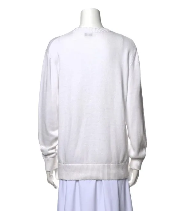 OPENING CEREMONY Women's White Knit Box Logo Sweater Size Medium NWT