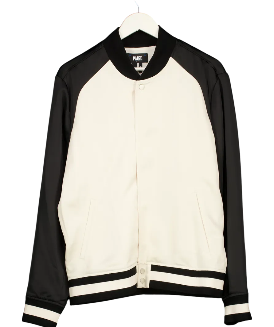 PAIGE Beige Bomber Jacket UK M