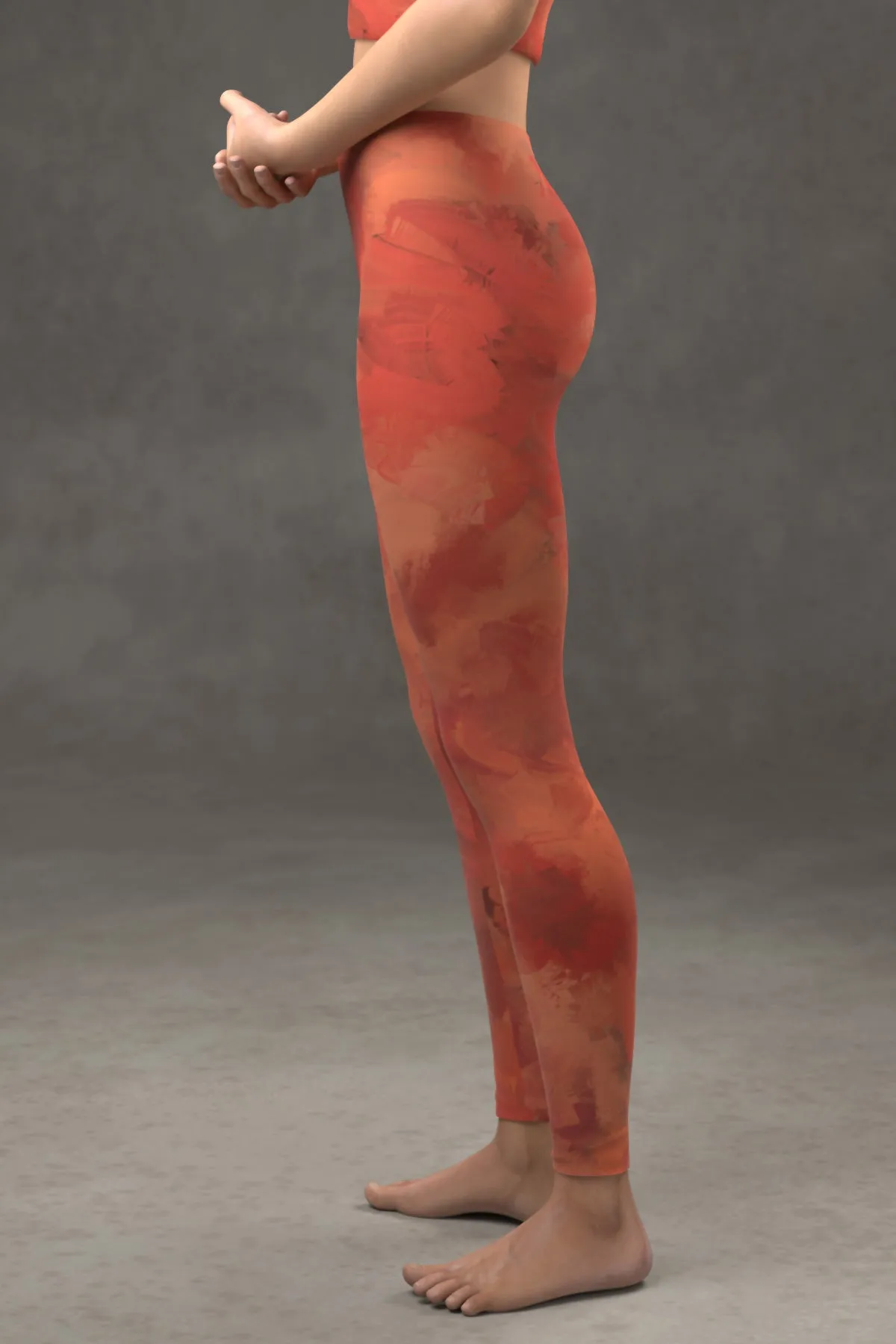 Painted Leggings: Rosy