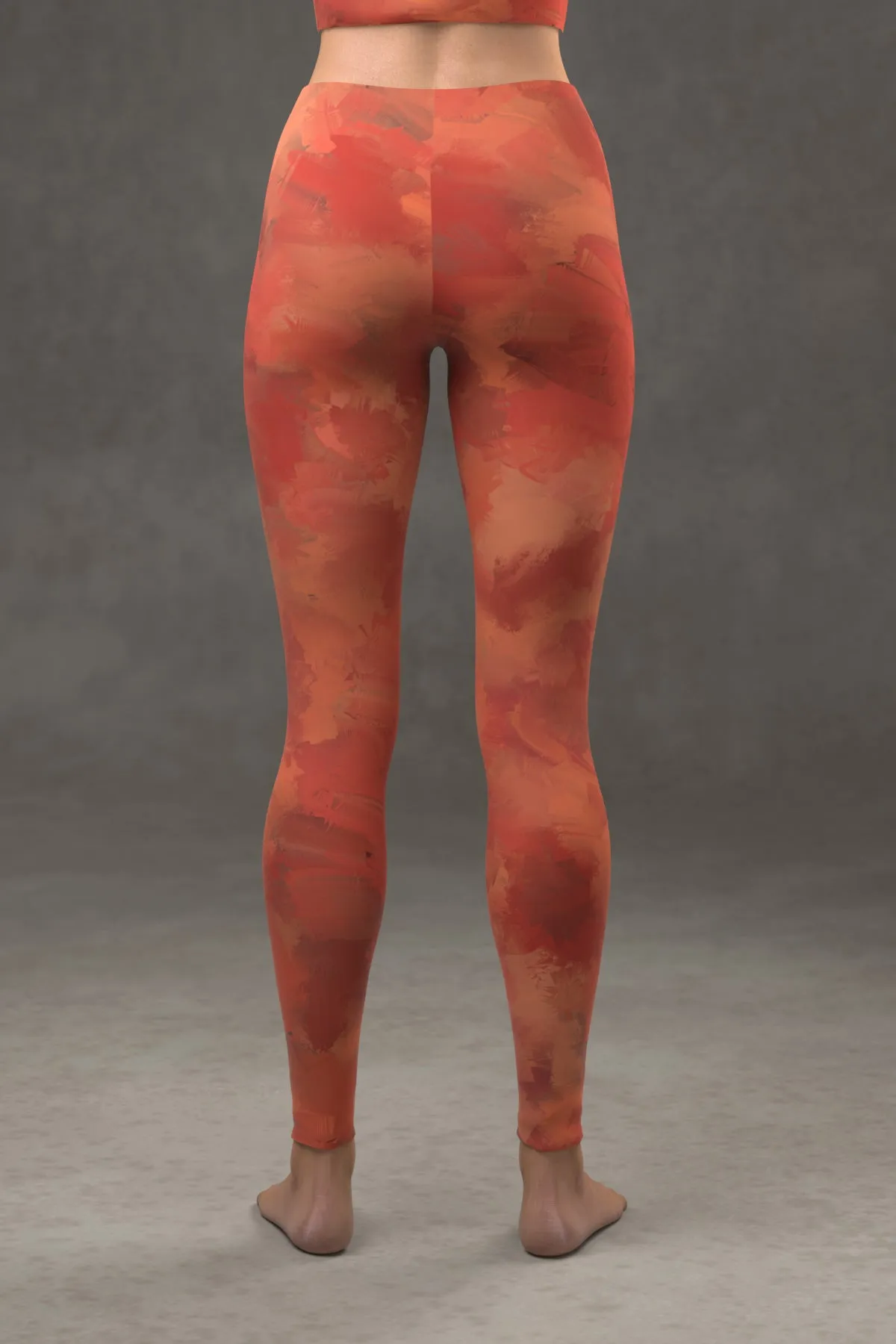 Painted Leggings: Rosy