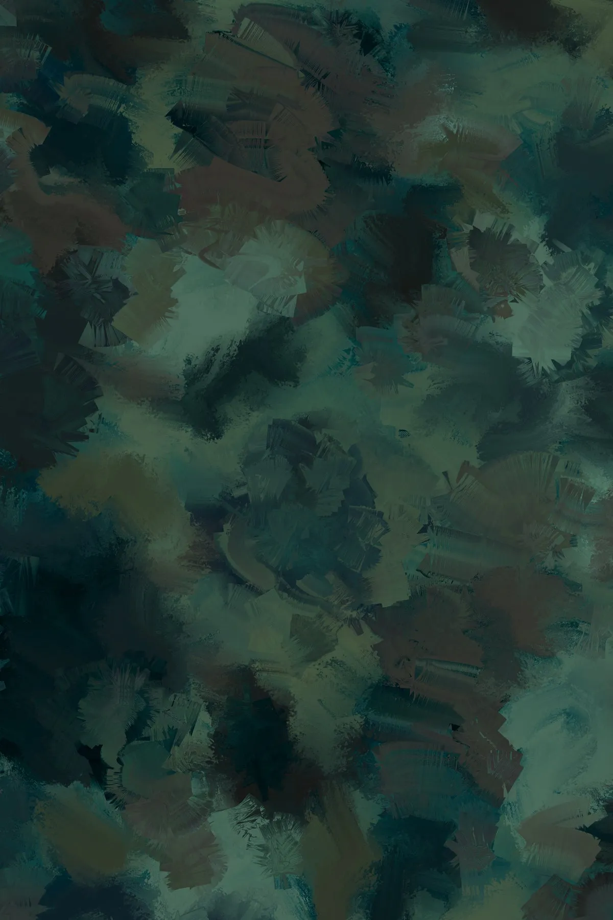 Painted Yoga Leggings: Deep Sea