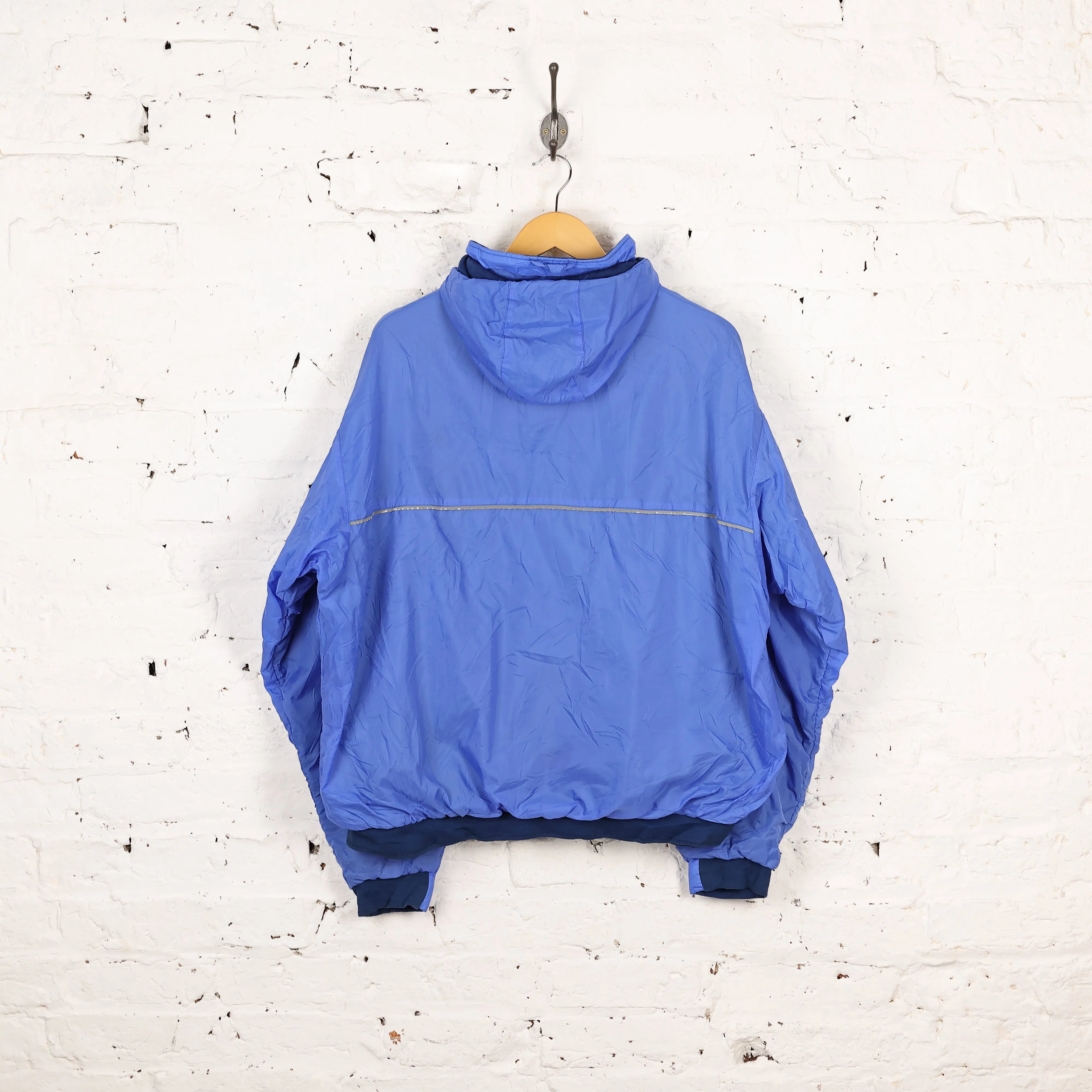 Patagonia 90s Hooded Shell Fleece Jacket - Blue - XL