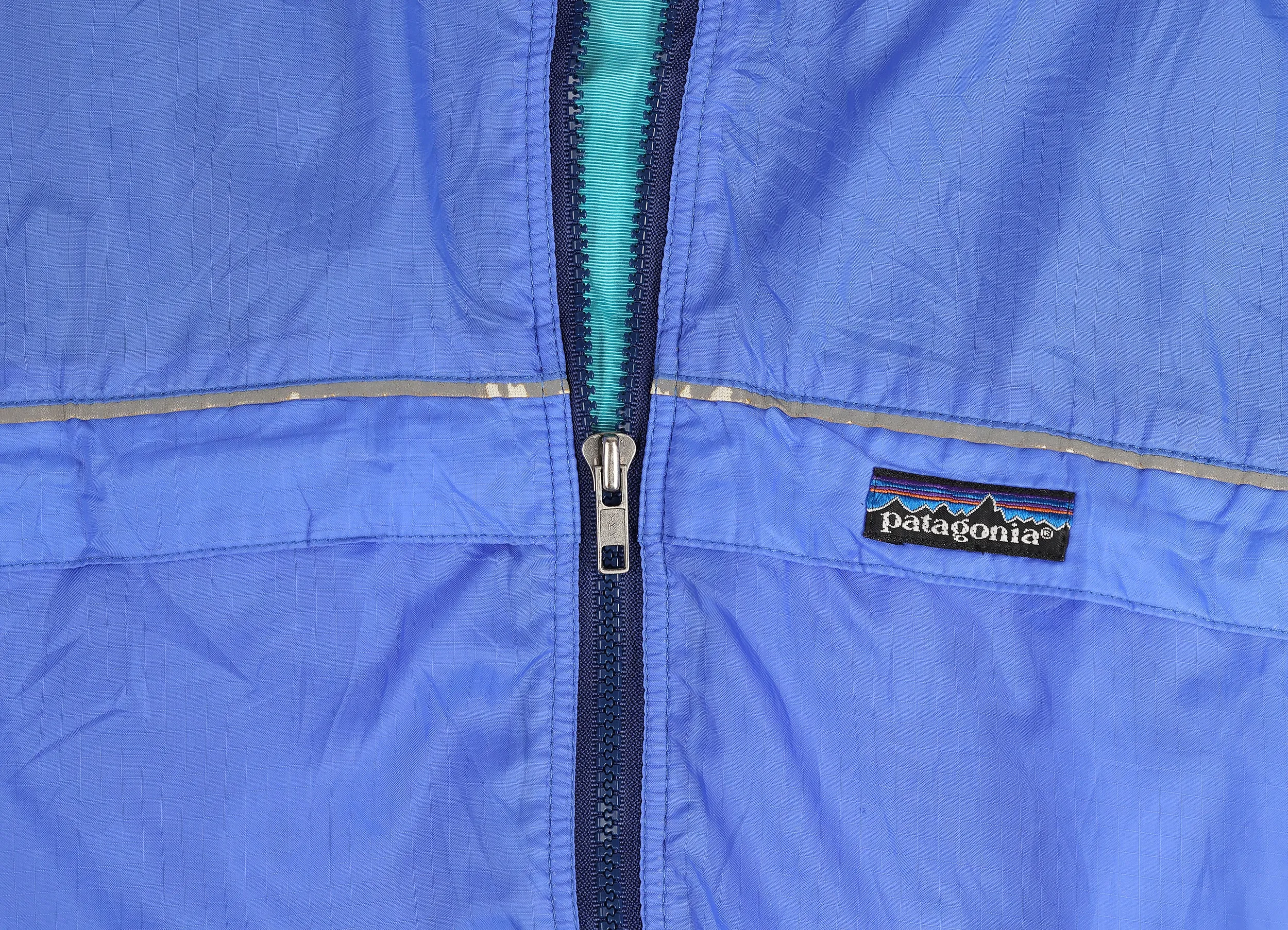 Patagonia 90s Hooded Shell Fleece Jacket - Blue - XL