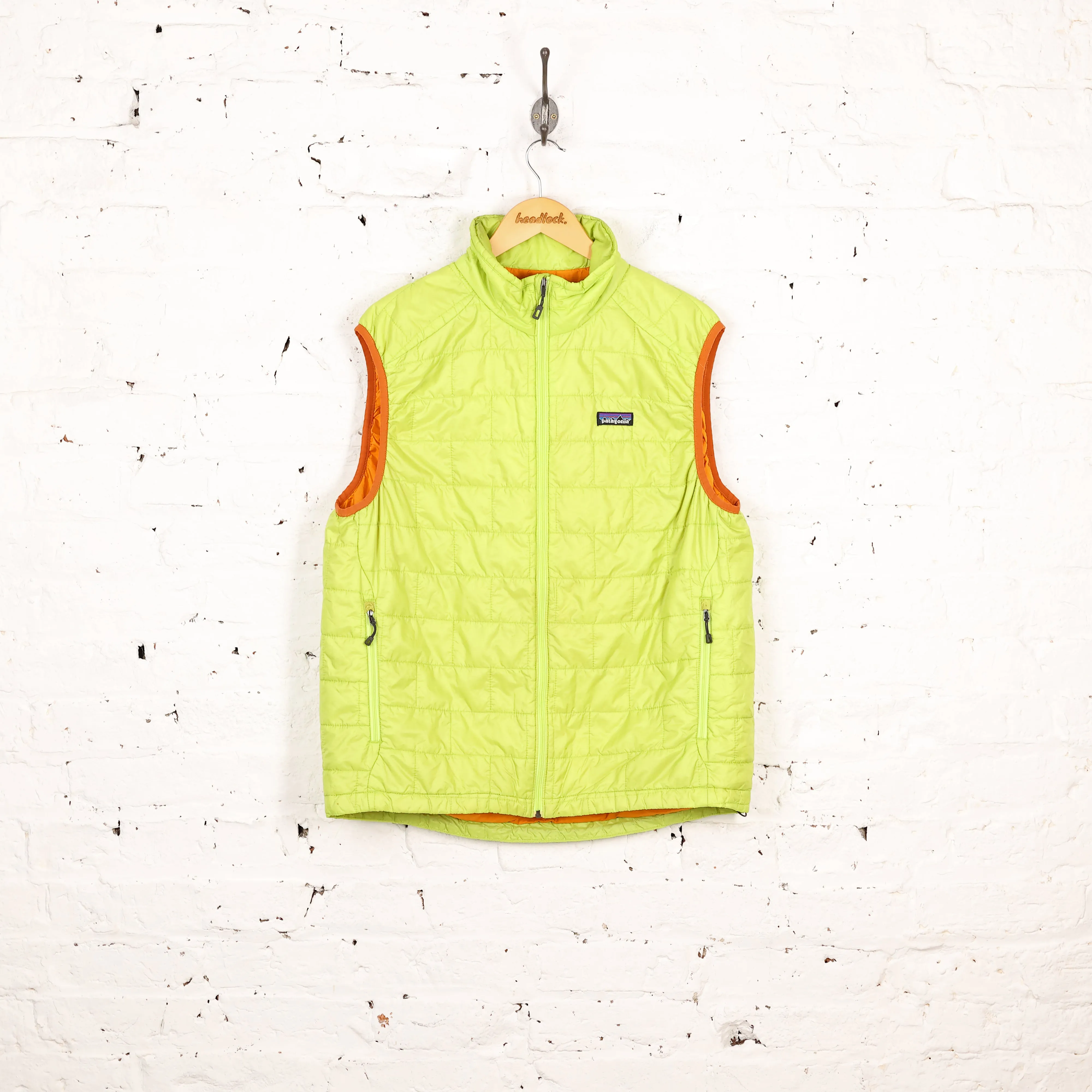 Patagonia Primaloft Quilted Bodywarmer Gilet Jacket - Green - L