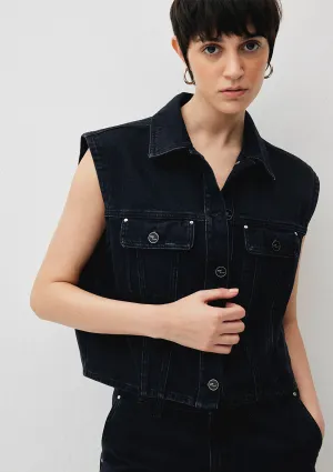 Pearl Dark Smoke Iconic Jean Vest