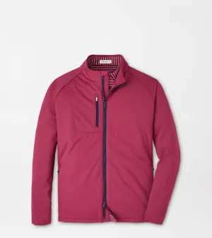 Peter Millar Mens Classic Fit Merge Hybrid Jacket - POMEGRANATE