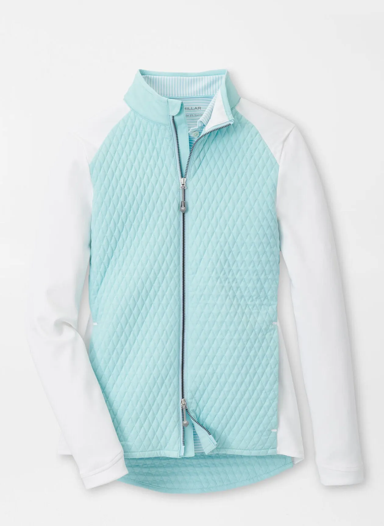 Peter Millar Womens Merge Hybrid Jacket - BLUE SPRUCE/WHITE
