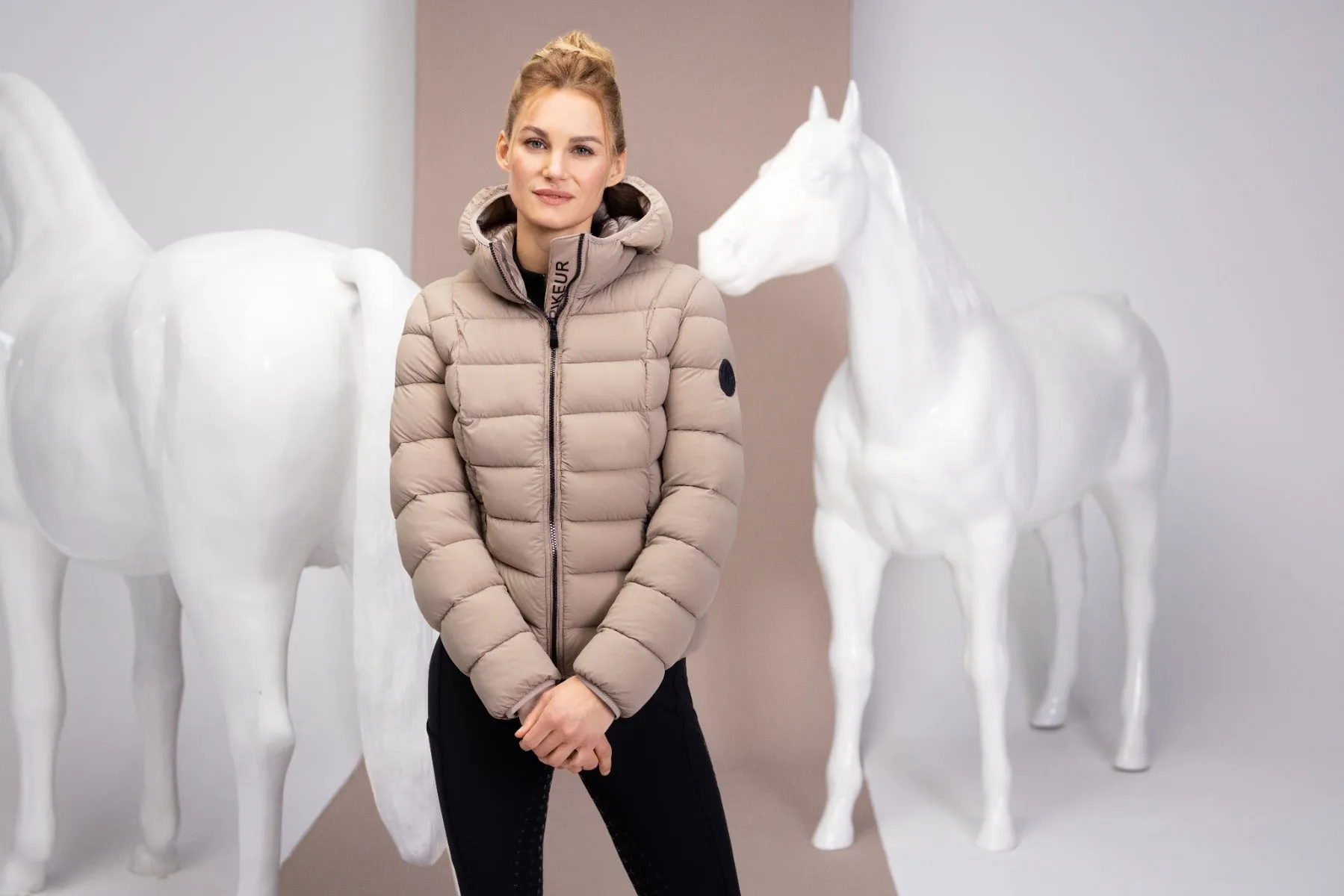 Pikeur Athleisure Ladies Desert Sand Quilted Jacket-Euro 44 (UK 16)