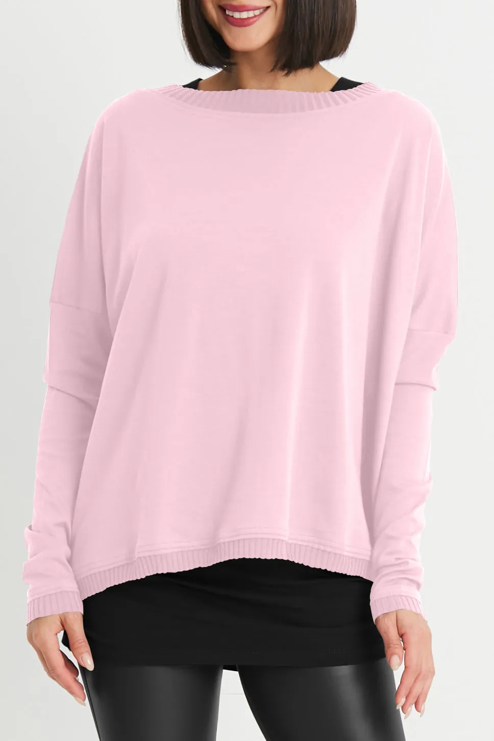 Pima Cotton Ribbed Off The Shoulder Tee