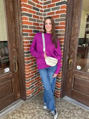 Plainly Perfect Sweater: Plum
