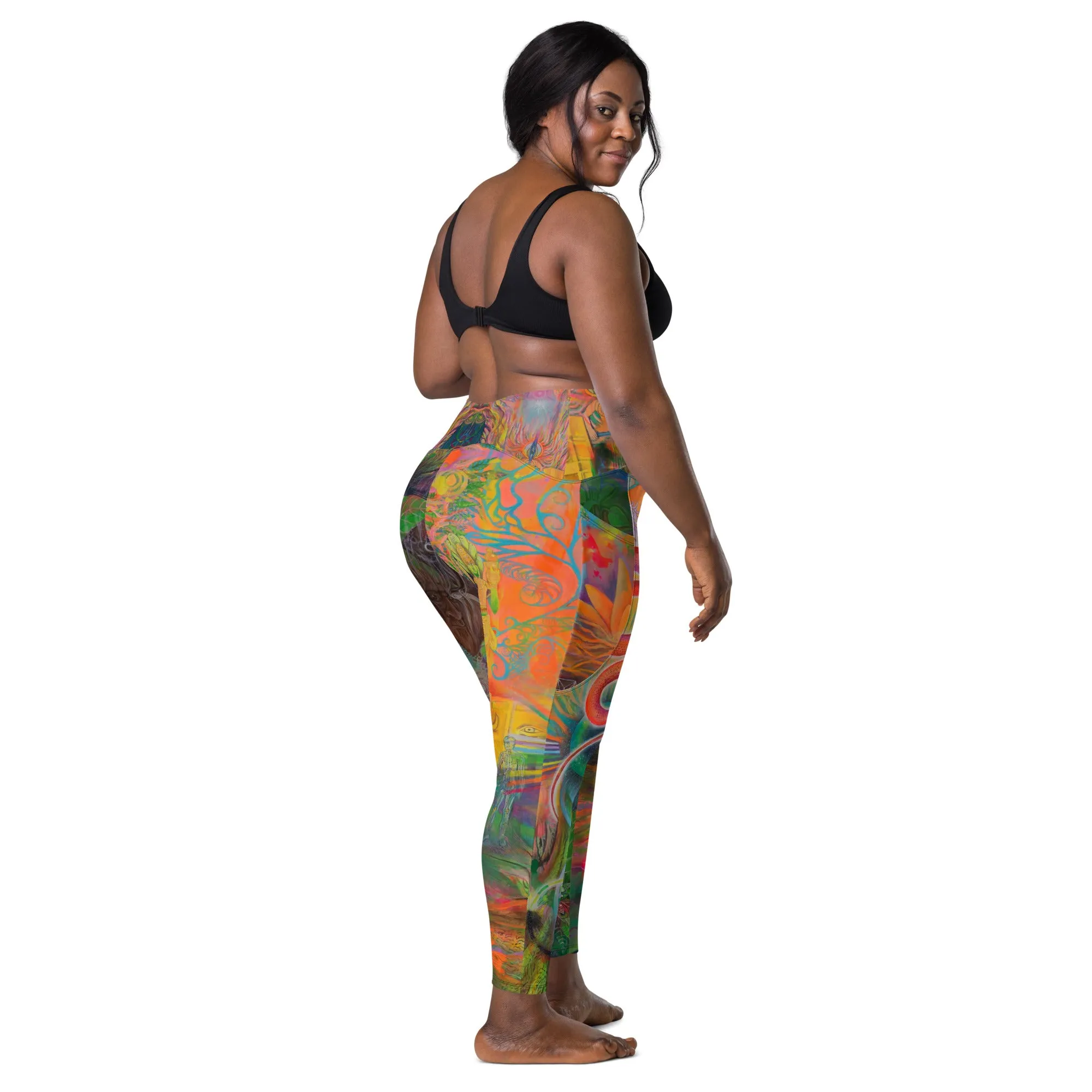'Pure medicine' Crossover leggings with pockets