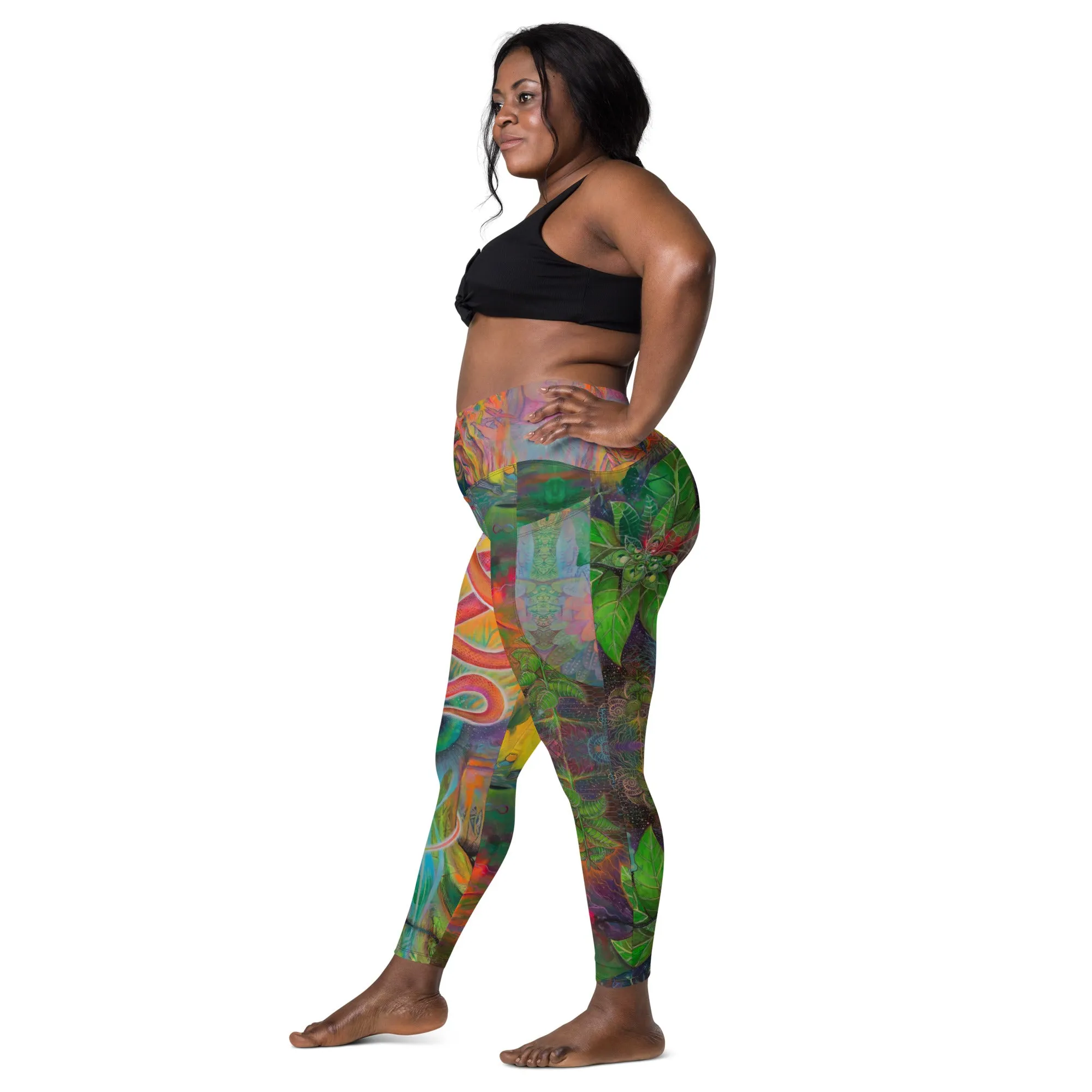 'Pure medicine' Crossover leggings with pockets