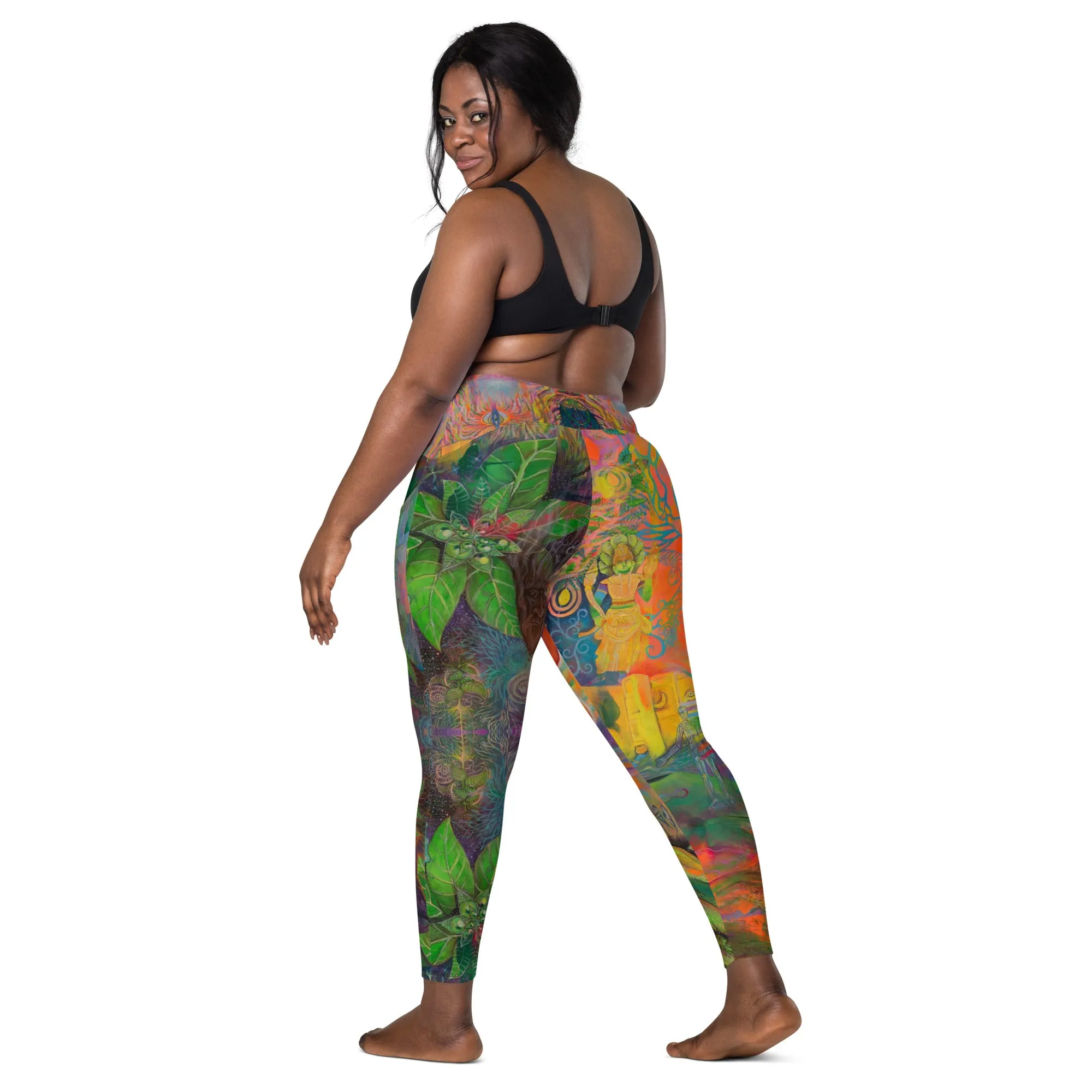 'Pure medicine' Crossover leggings with pockets