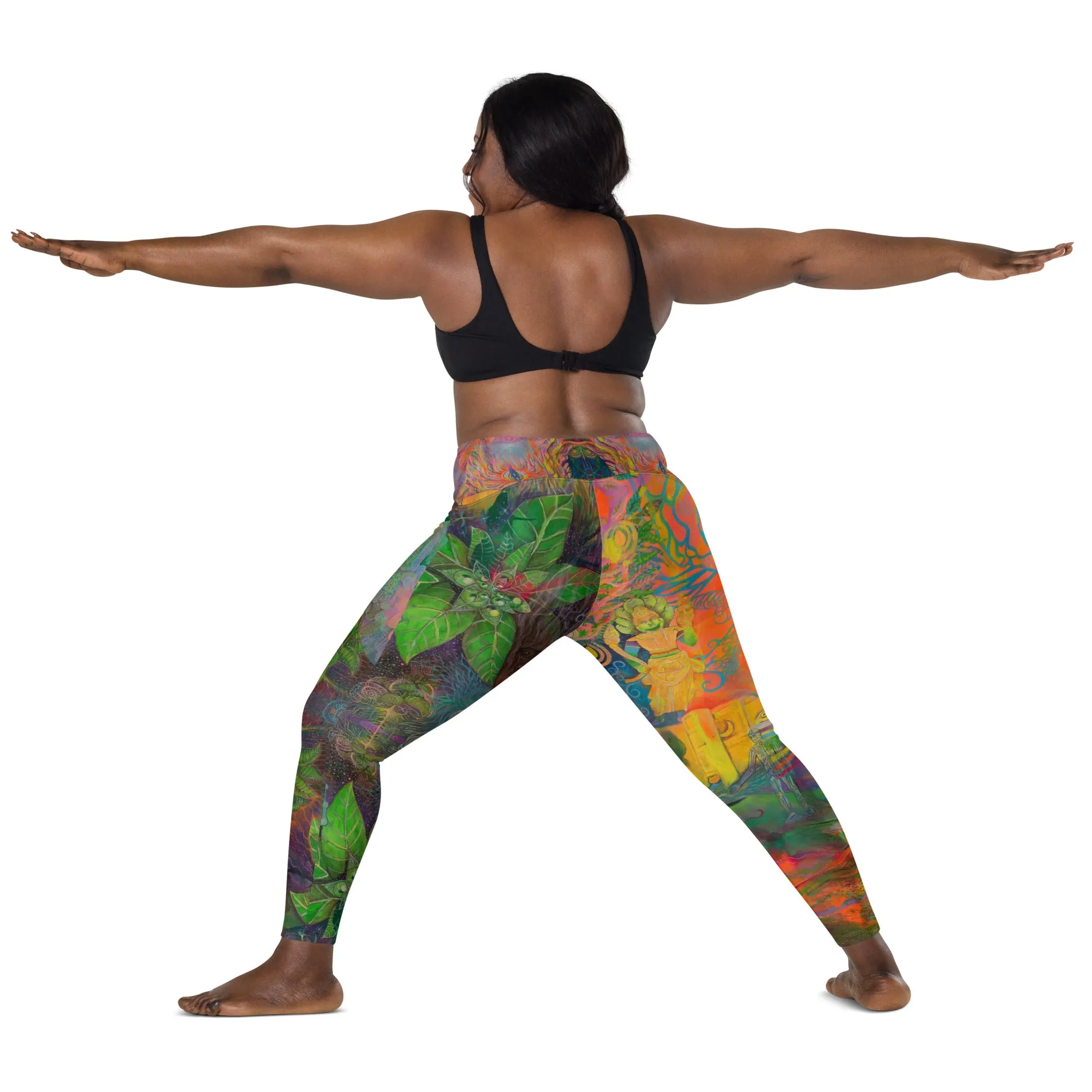 'Pure medicine' Crossover leggings with pockets
