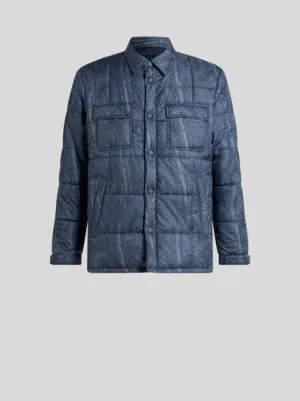 Quilted Overshirt In Grosgrain