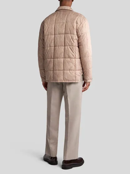 Quilted Overshirt In Grosgrain