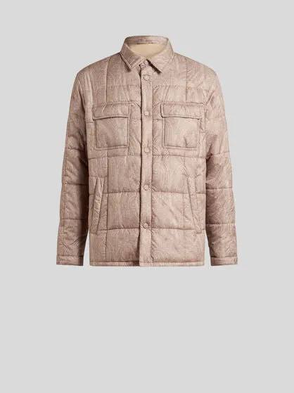 Quilted Overshirt In Grosgrain