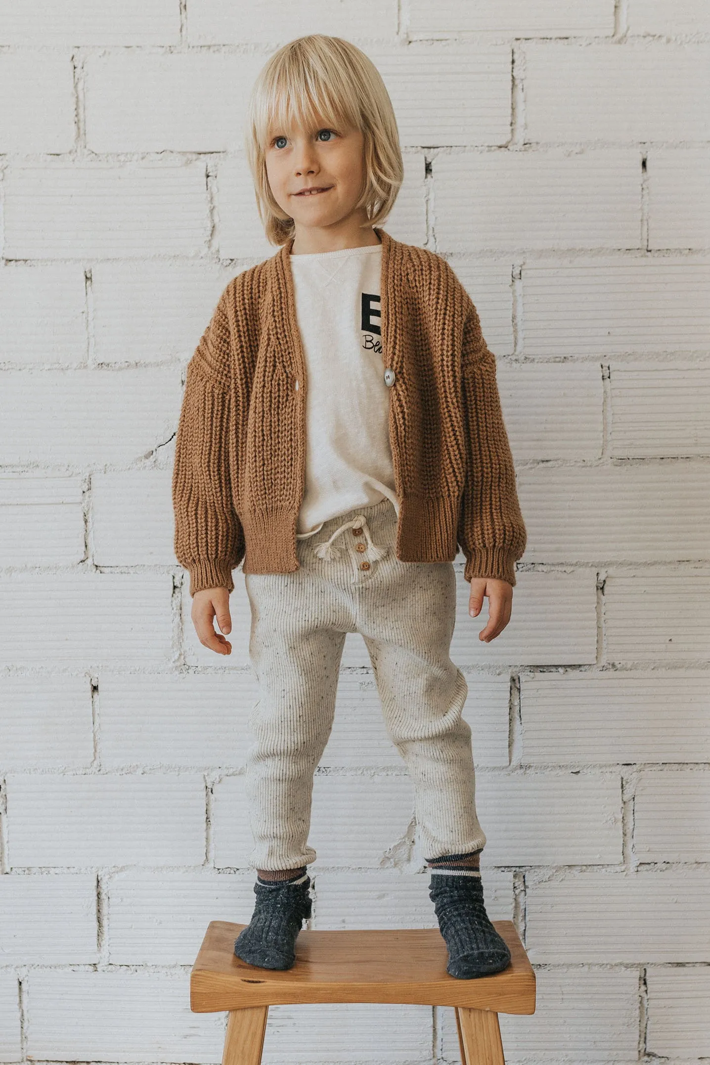 "Winslow" Grey Marl Knit Leggings (3-6Y)