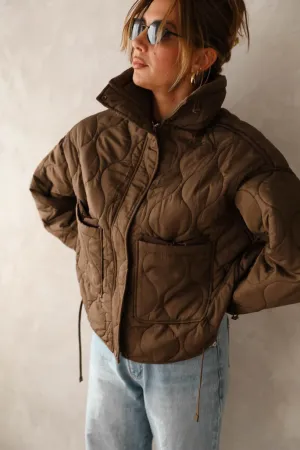 Rae: Quilted Brown Jacket