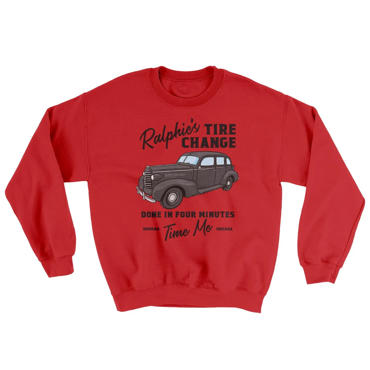 Ralphie's Tire Change Ugly Sweater