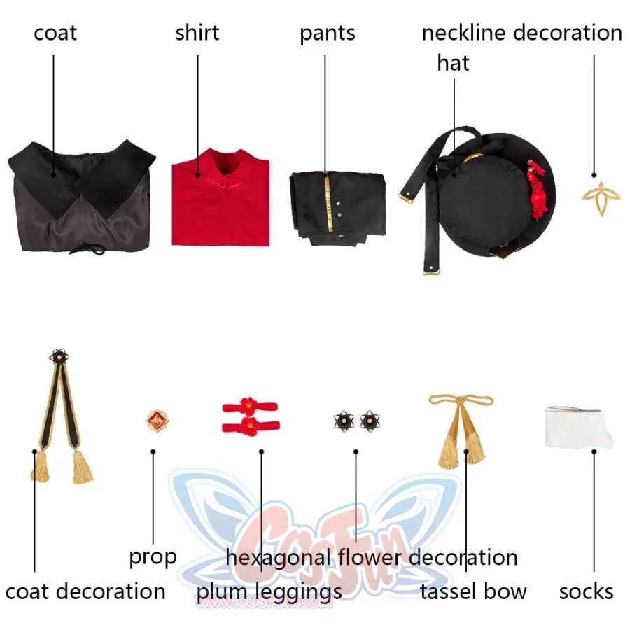 Ready to Ship Genshin Impact Hu Tao Cosplay Costume C00267 AA