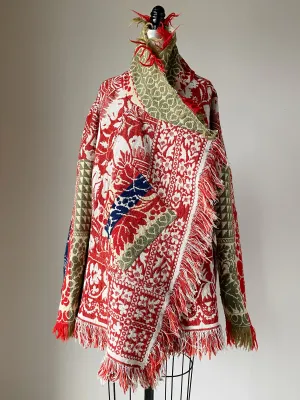 red floral coverlet cocoon