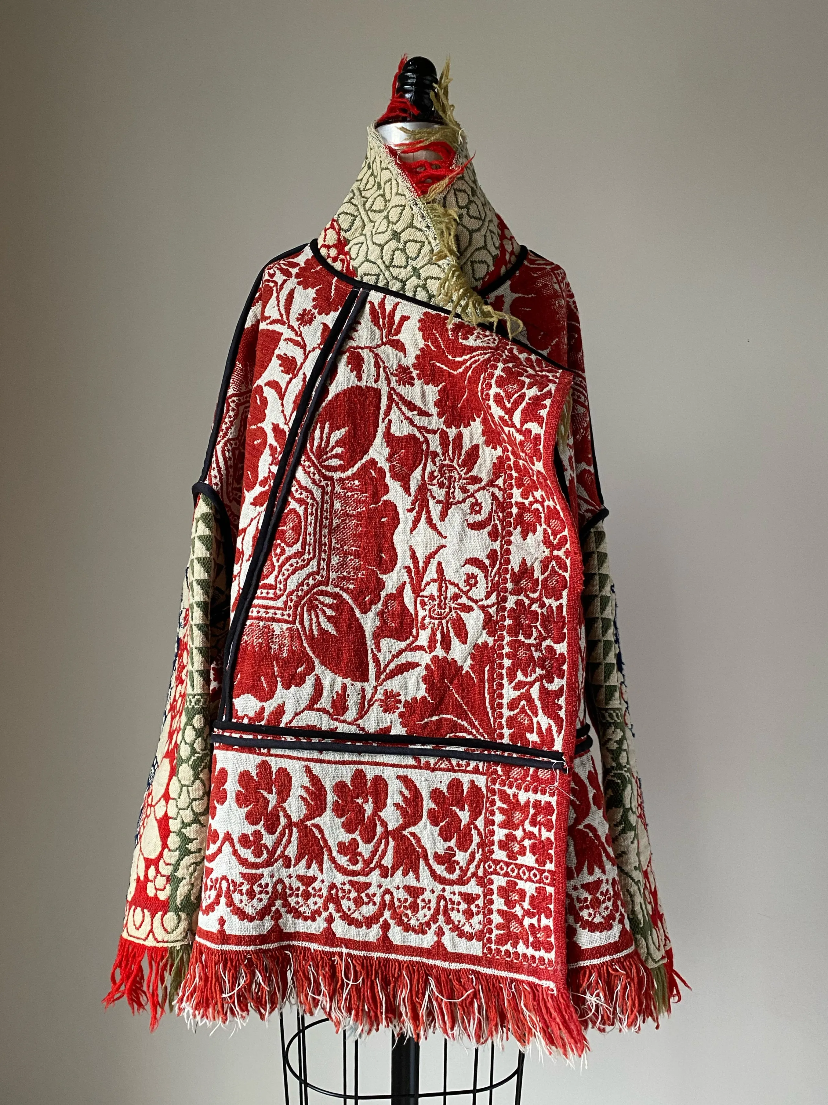 red floral coverlet cocoon