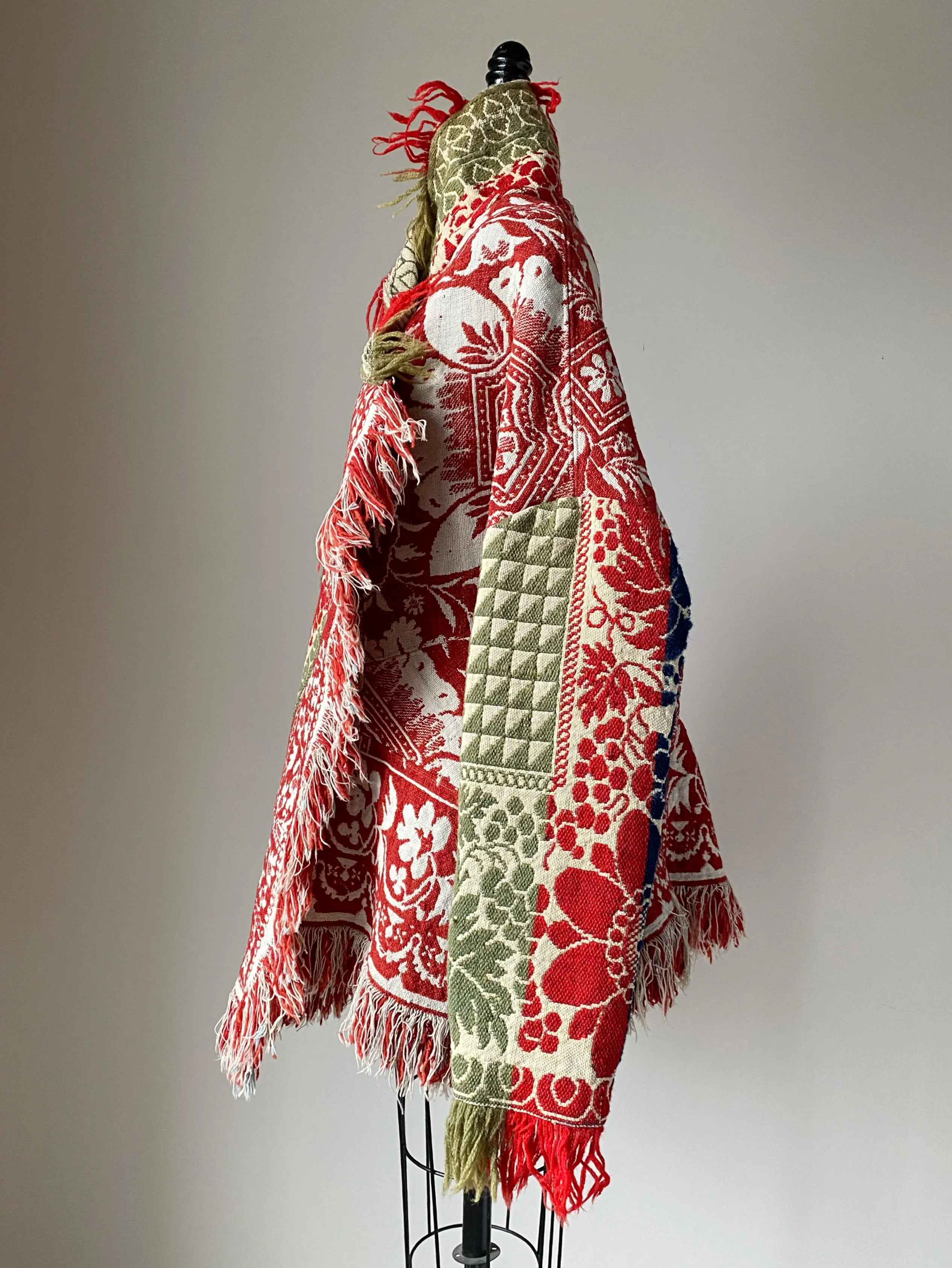 red floral coverlet cocoon