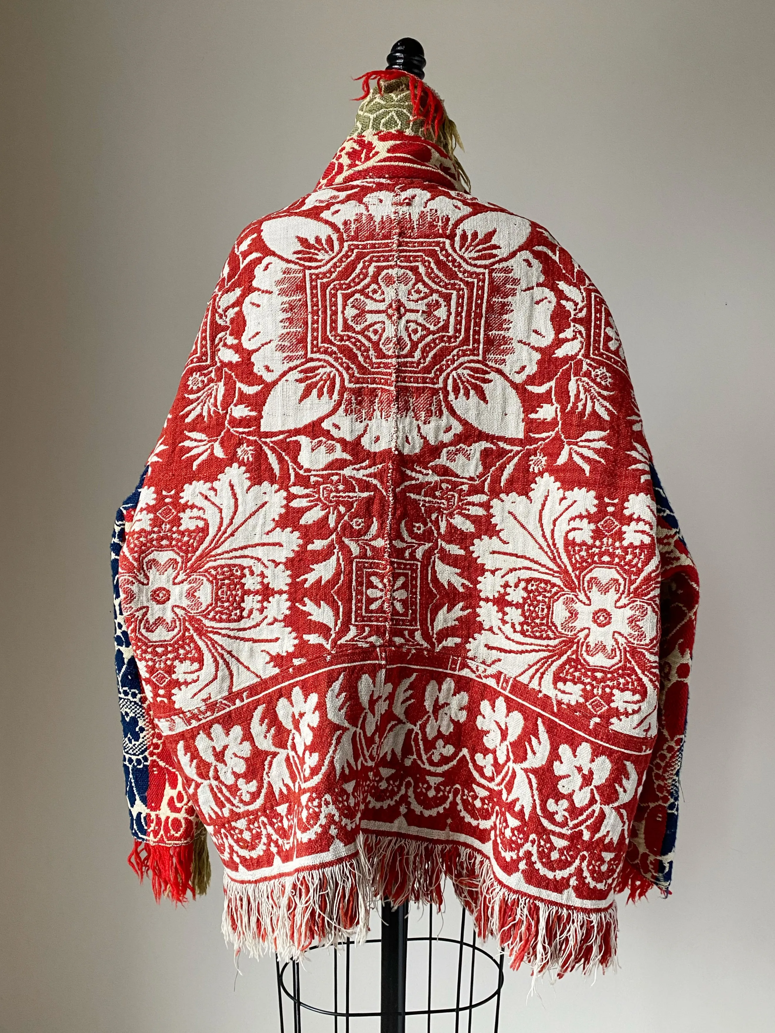 red floral coverlet cocoon