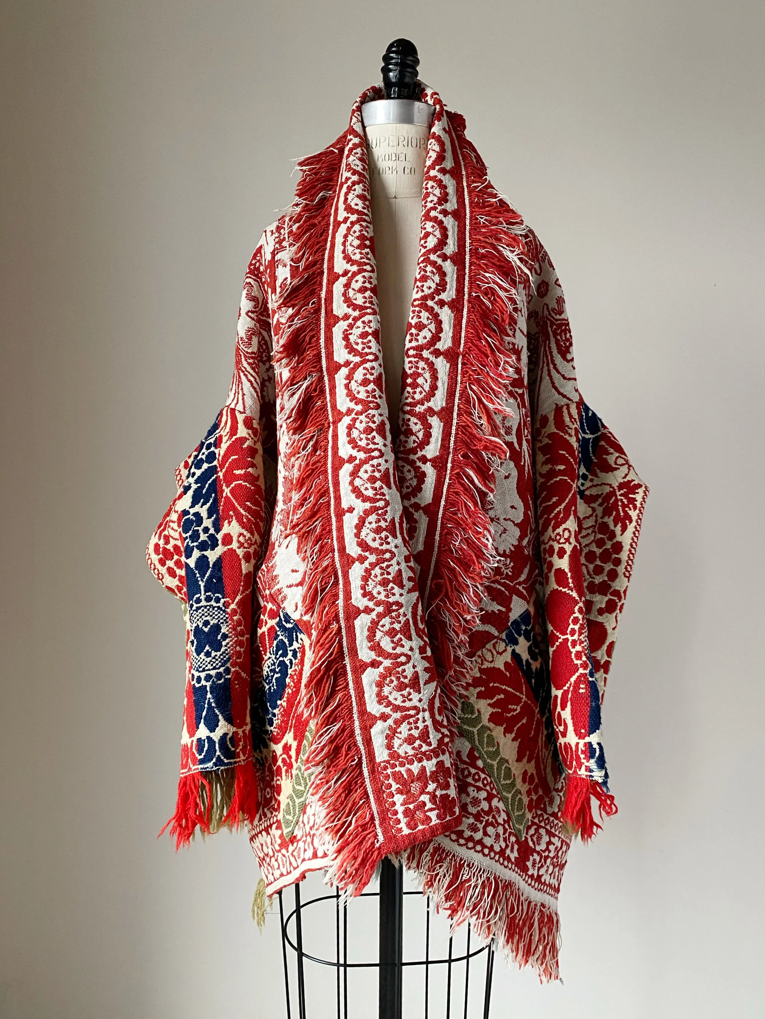 red floral coverlet cocoon