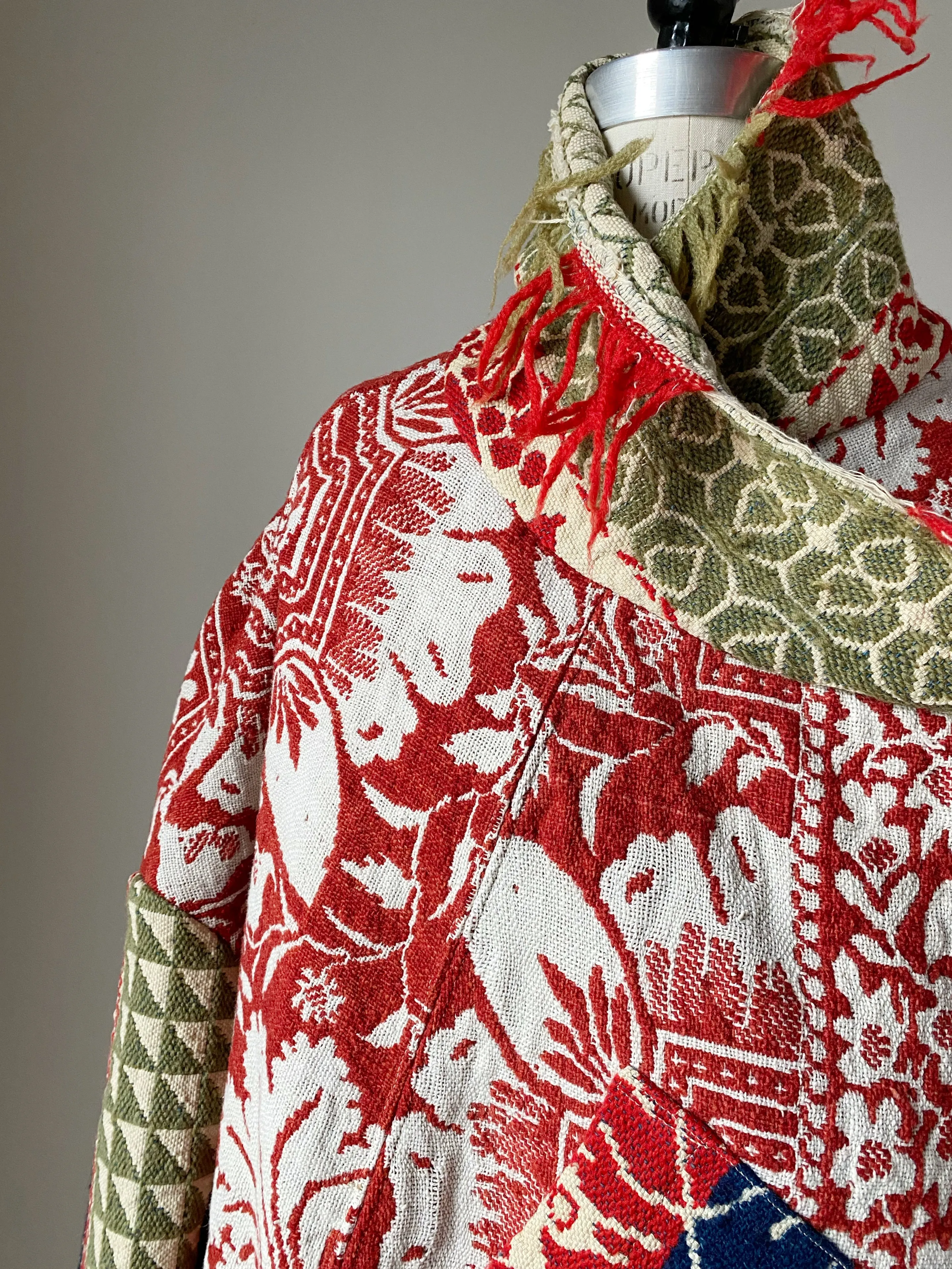 red floral coverlet cocoon