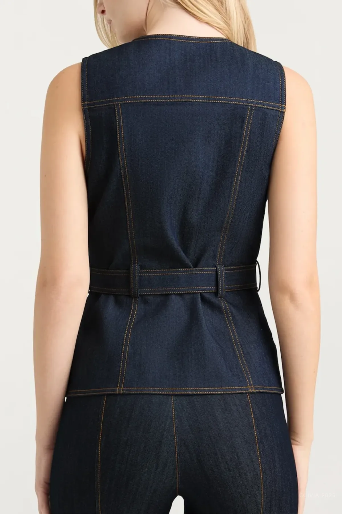 Reenee Denim Vest in Indigo