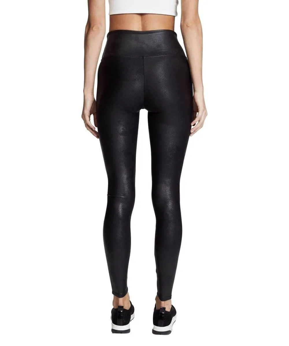 Restocked Faux Leather Legging, Black