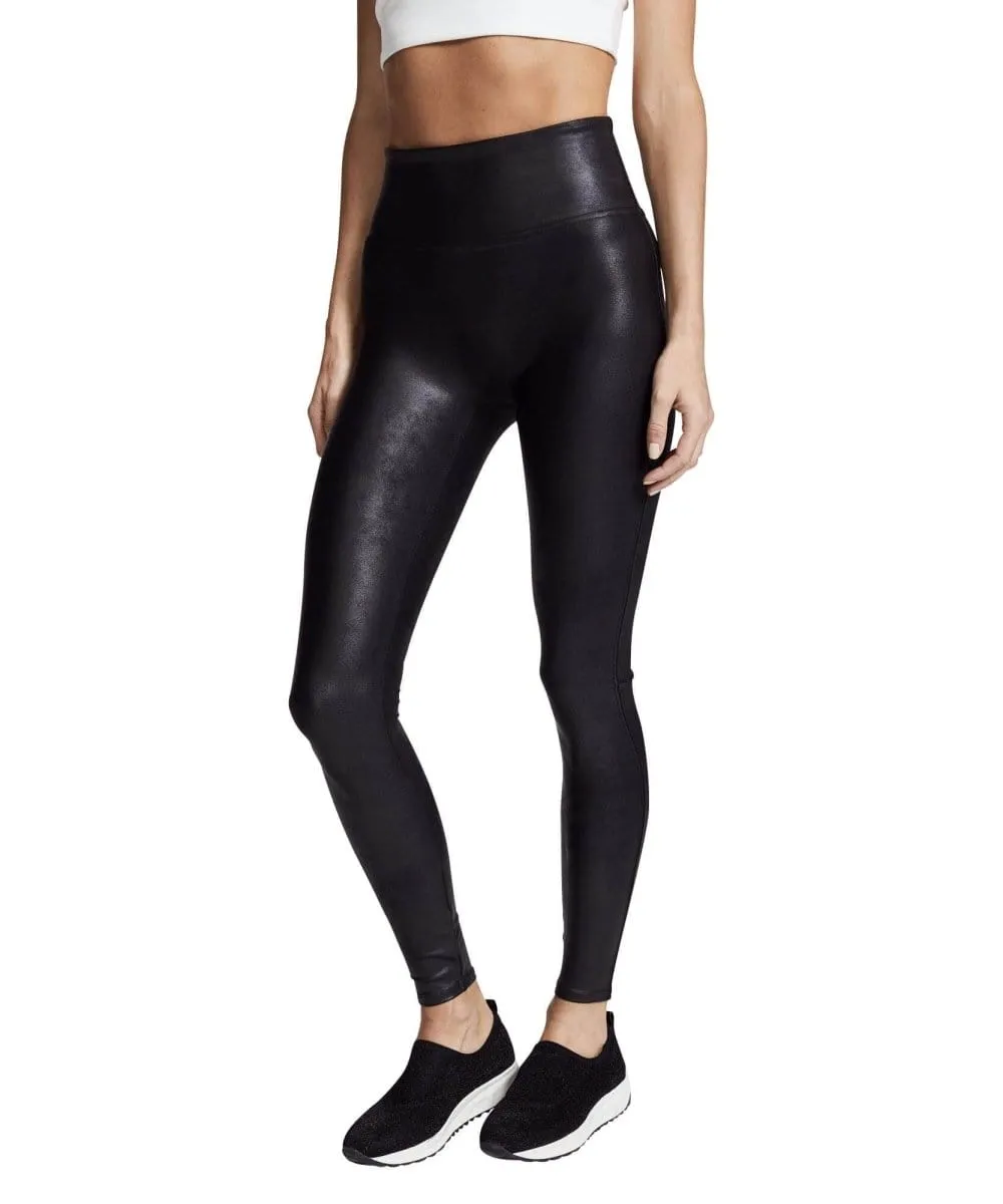 Restocked Faux Leather Legging, Black
