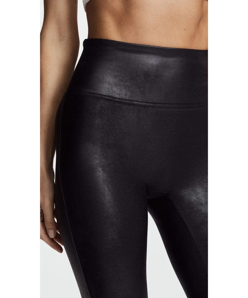 Restocked Faux Leather Legging, Black