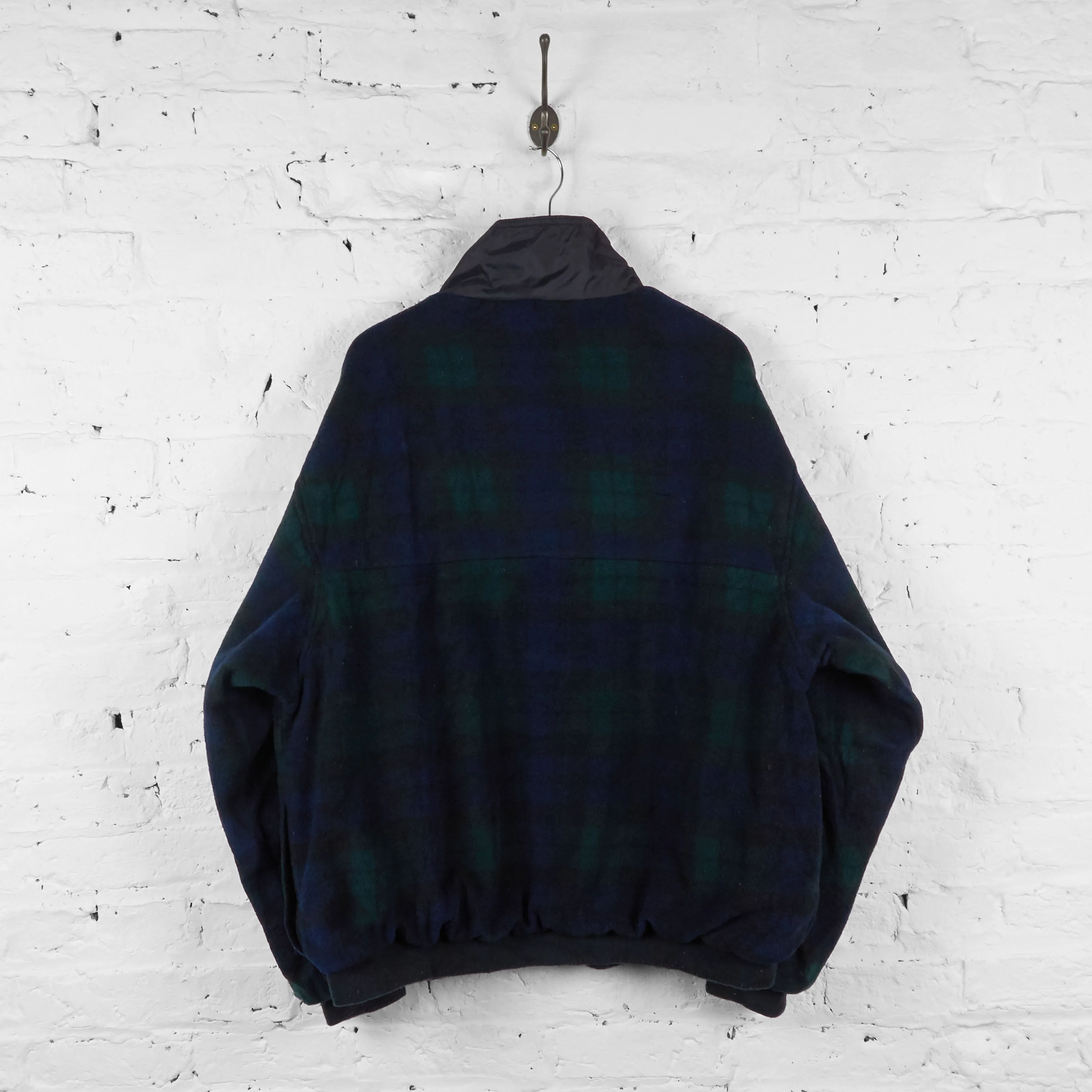Reversible 90s 1/4 Zip Fleece Jacket - Green - XXL