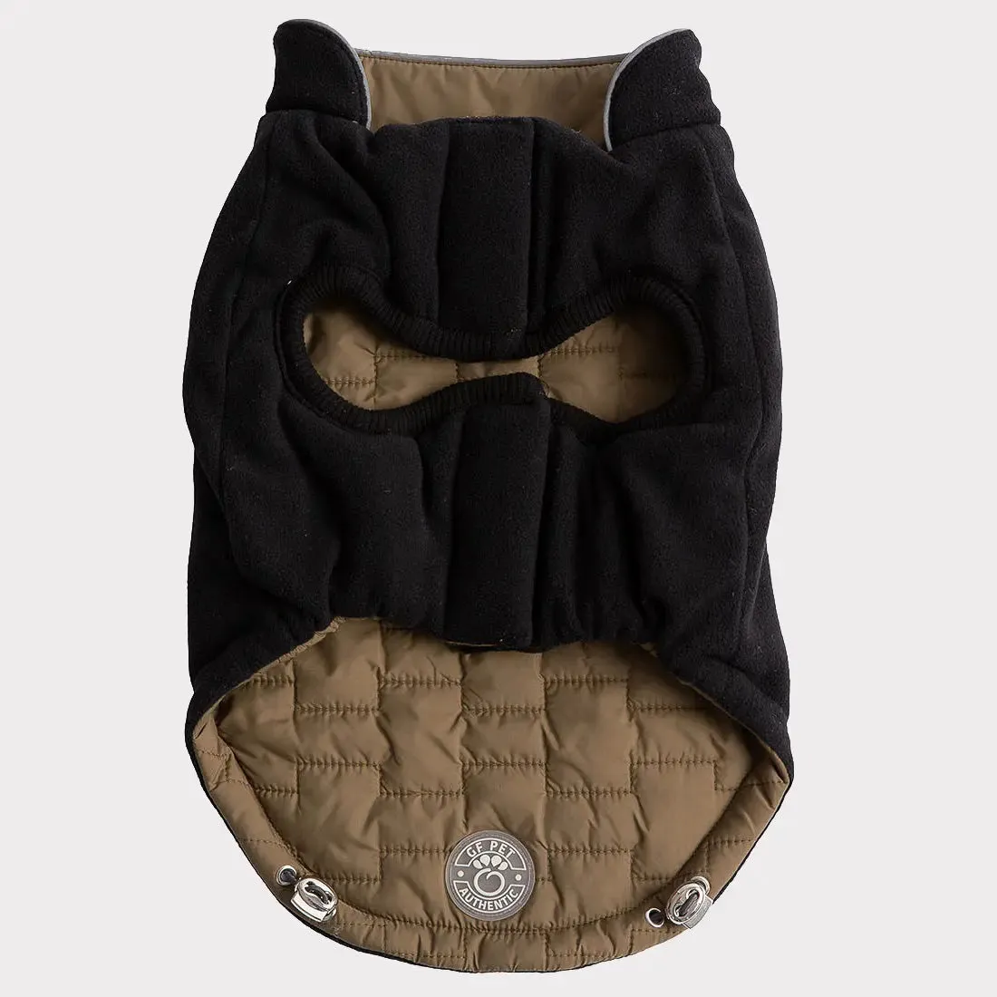 Reversible Chalet Dog Jacket | Khaki Fleece