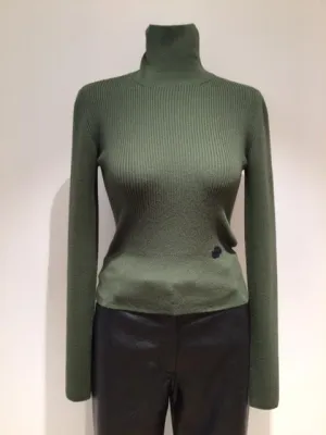 Ribbed turtleneck sweater