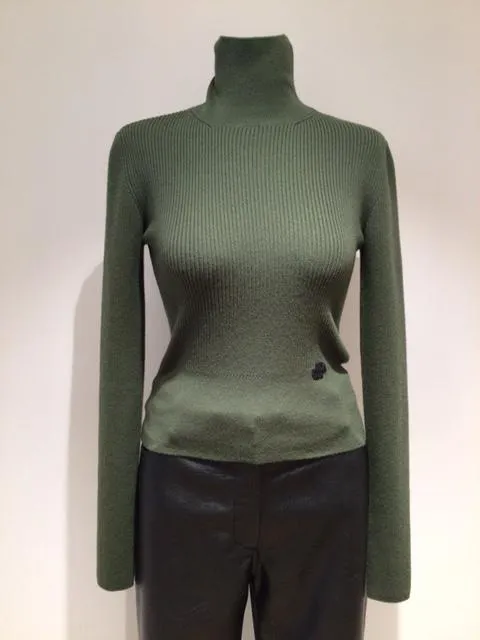 Ribbed turtleneck sweater