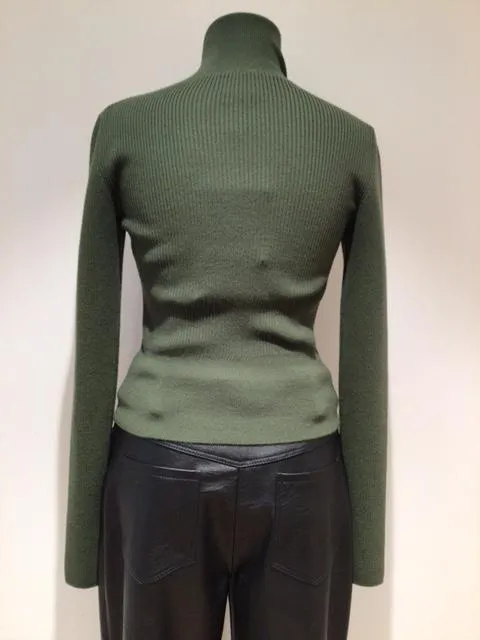 Ribbed turtleneck sweater