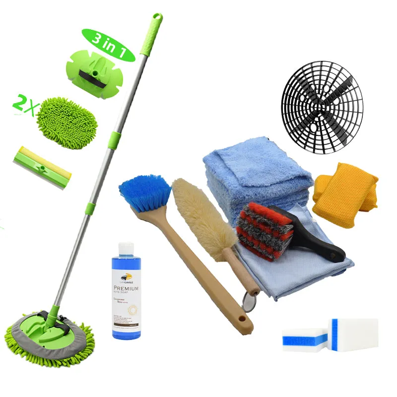 Ride Fresh All-in-One Car Wash Kit (16 Piece Kit) - CarCarez