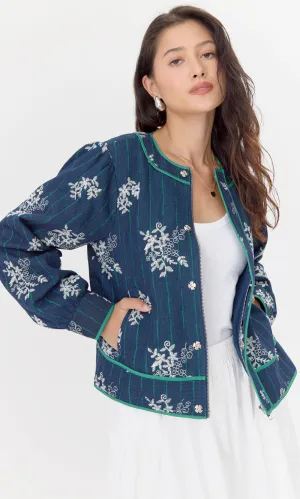 Rowan Quilted Embroidered Jacket