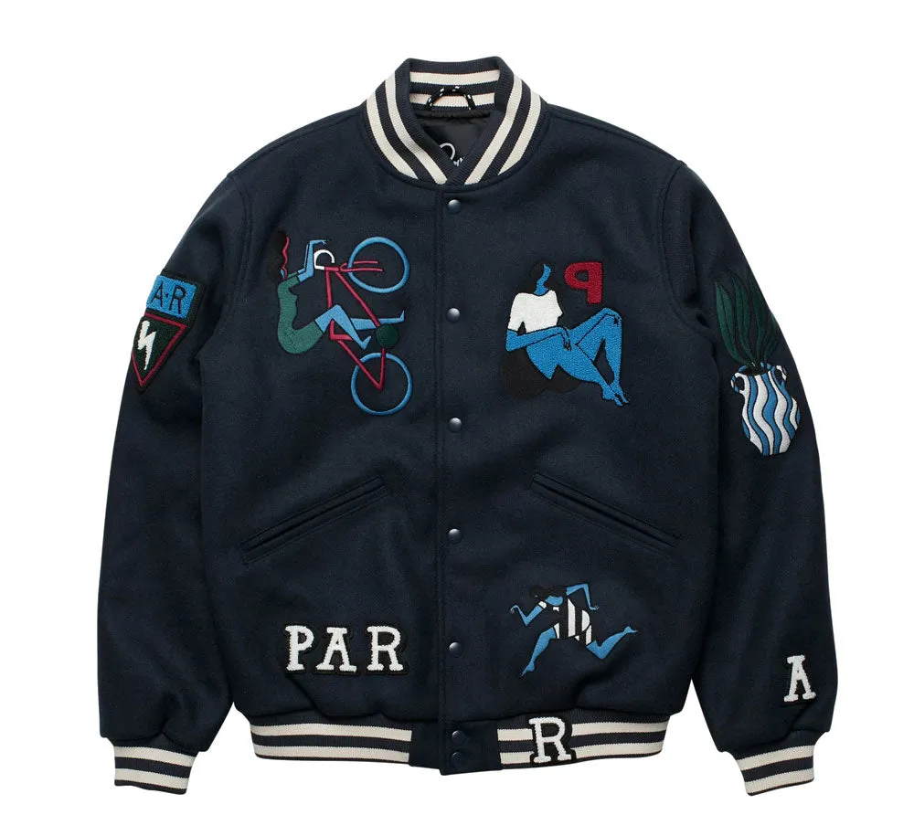 RUN SIT & BIKE VARSITY JACKET