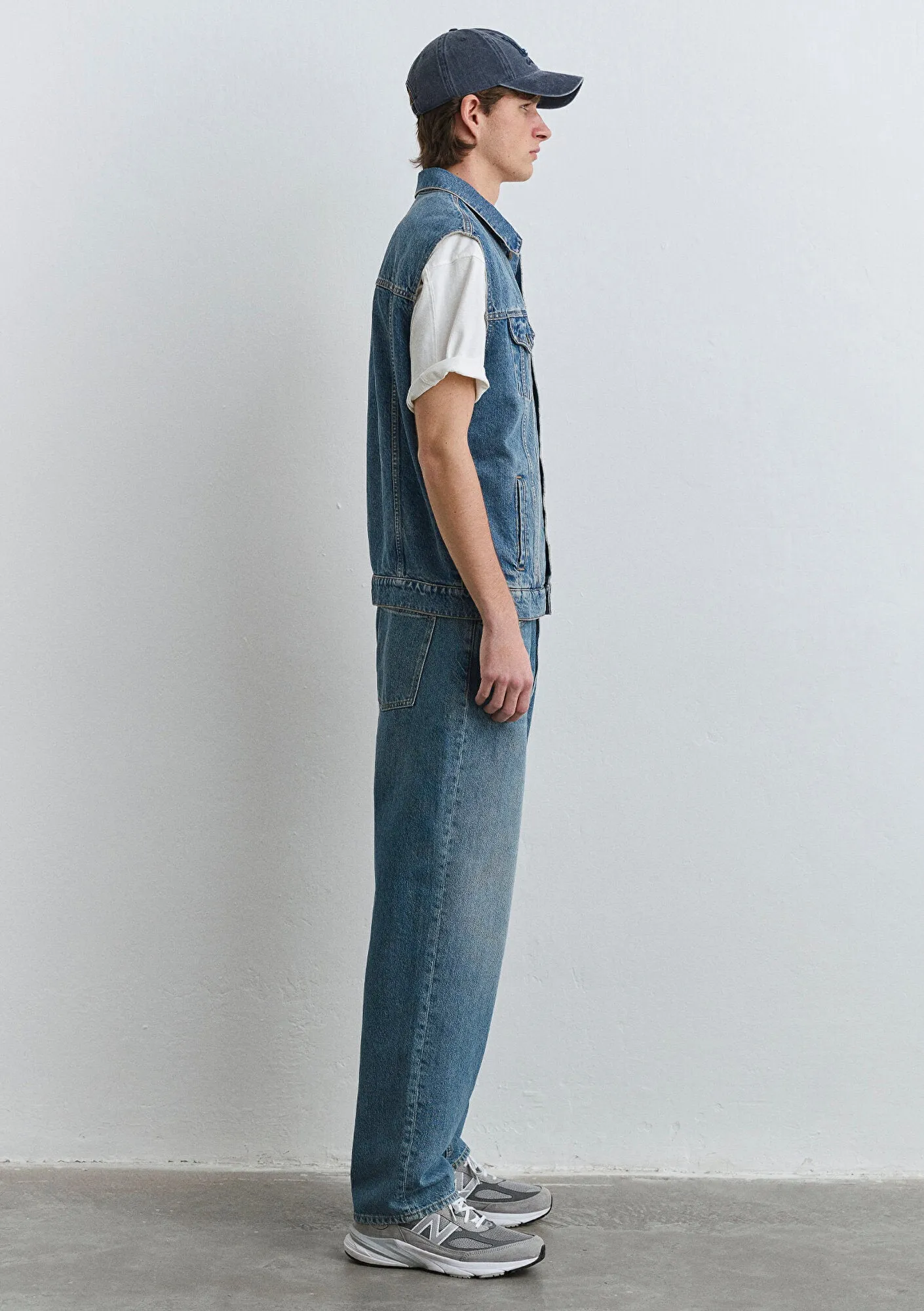 Russell Dark Foggy Classic Denim Jean Vest