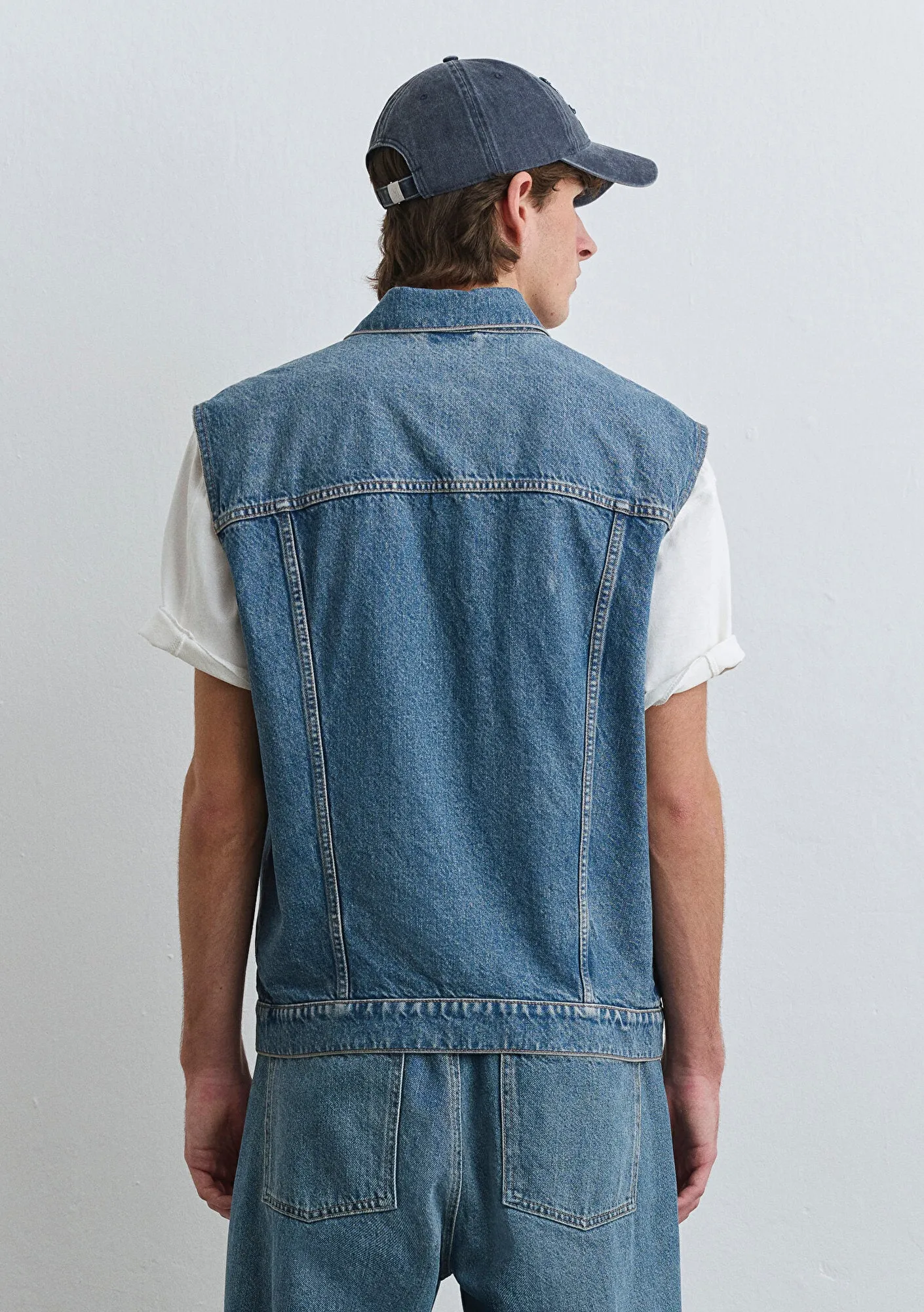 Russell Dark Foggy Classic Denim Jean Vest
