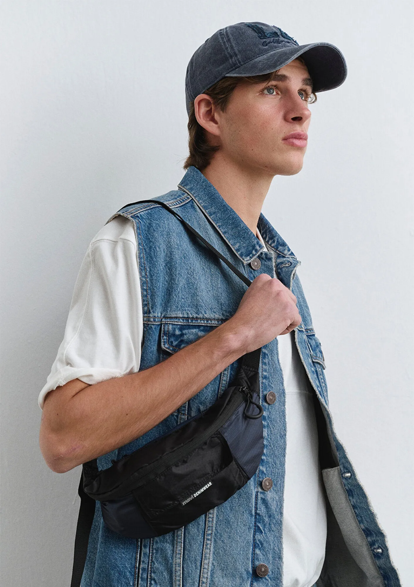 Russell Dark Foggy Classic Denim Jean Vest